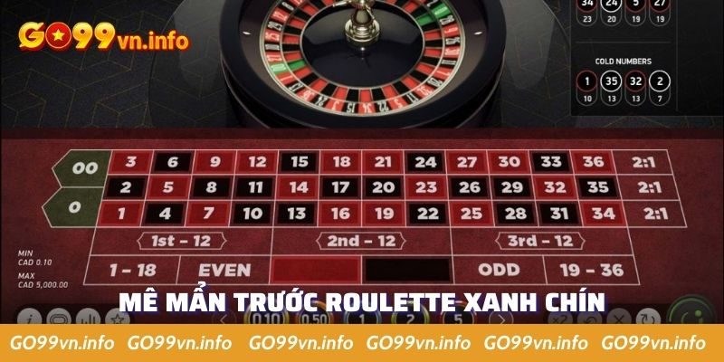 Mê mẩn trước vòng quay Roulette xanh chín